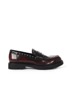 MOCASSINO CON BORCHIE CLYO' DA DONNA BORDEAUX