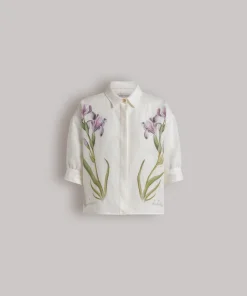 Alternative view of Camicia in lino con stampa floreale