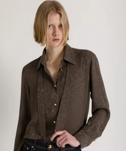 Alternative view of Camicia in jacquard floreale